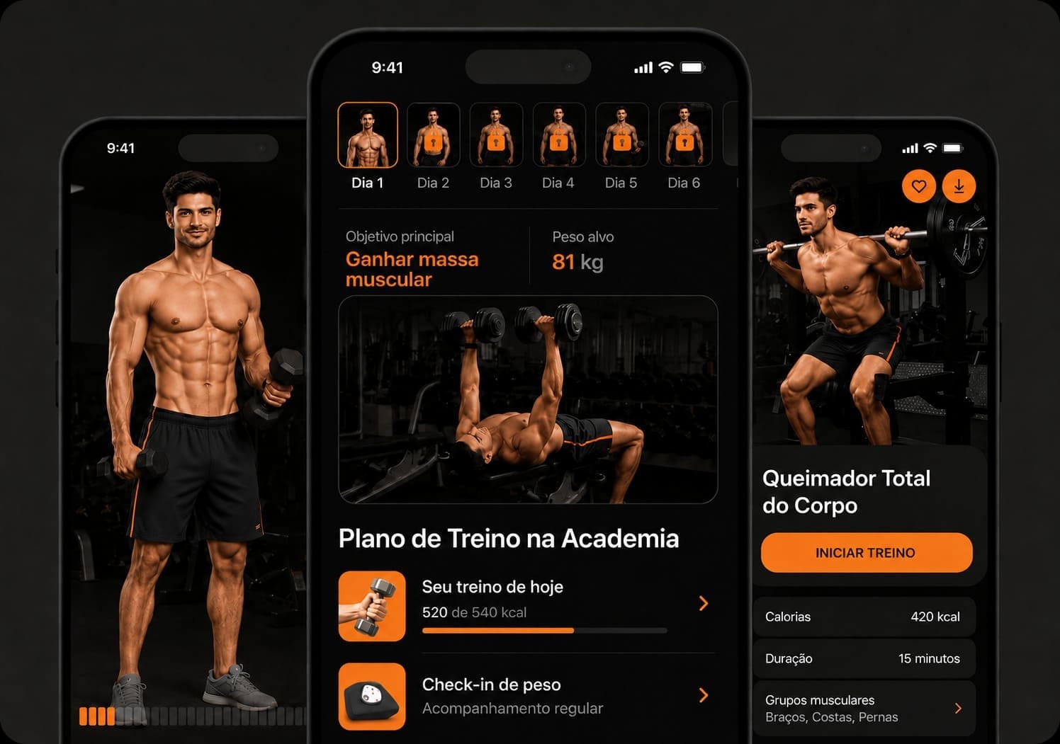 Treino personalizado no app