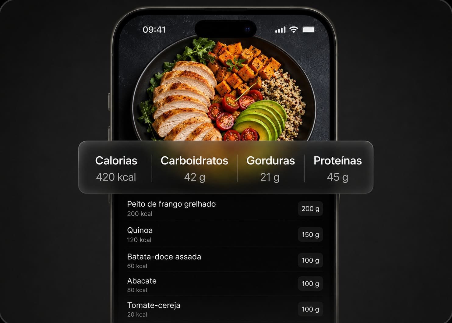 Plano alimentar com macros